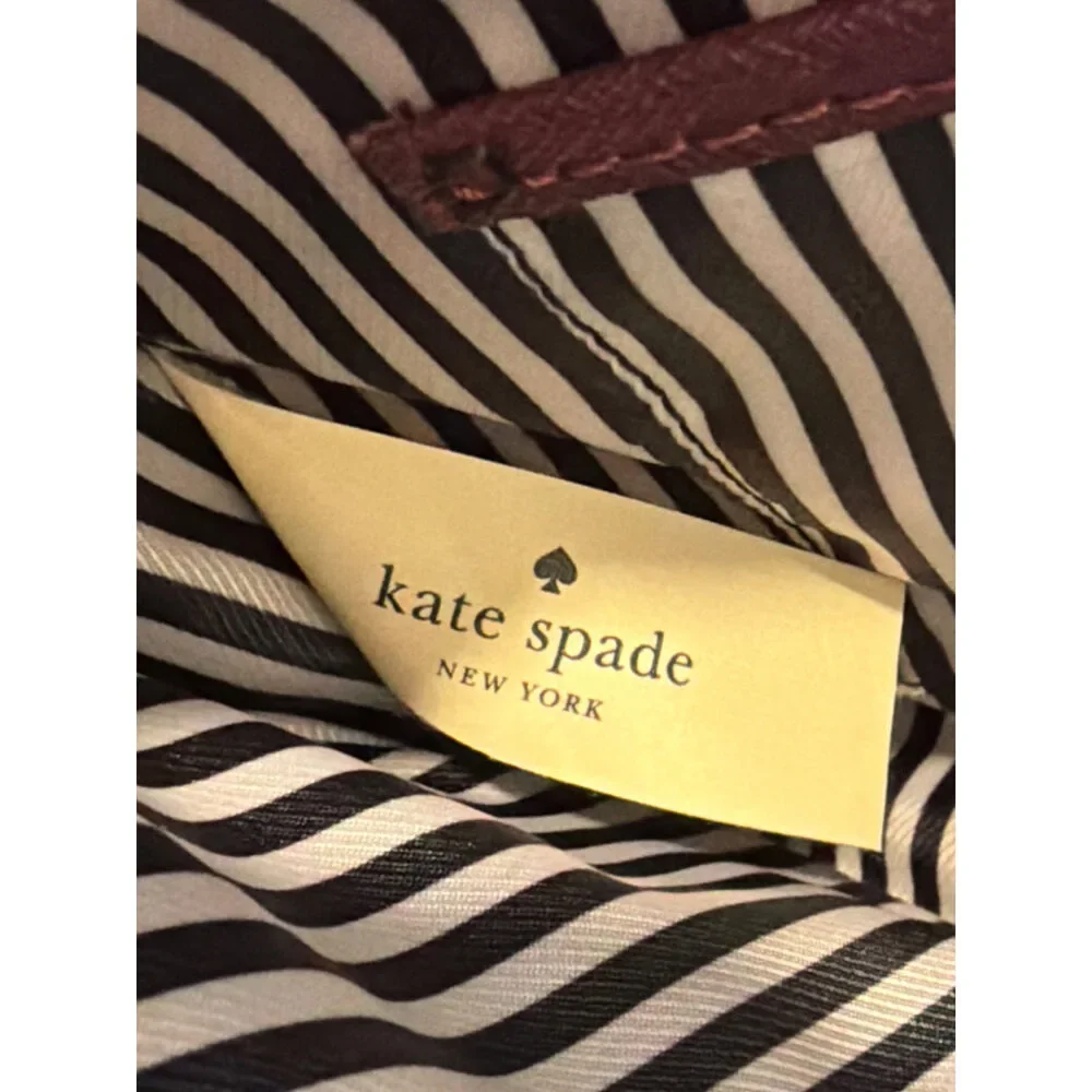 Kate Spade Saffiano Leather Crossbody Bag Mauve Burgundy